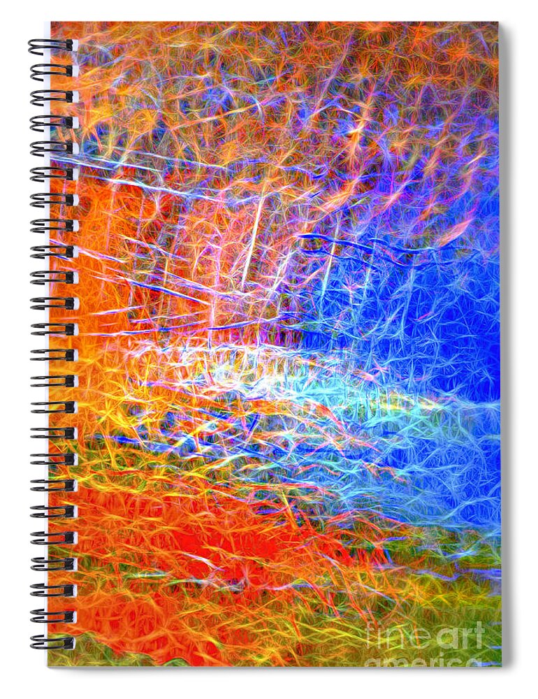 Abstract Photography Spiral Notebook featuring the photograph Celebration of Fire #2 by Norman Gabitzsch