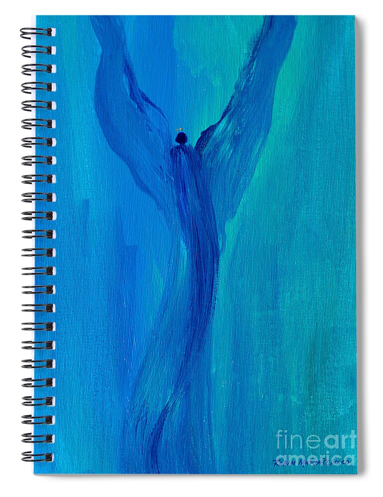 Celestialangel Spiral Notebook featuring the painting Celestial Angel by Robin Pedrero