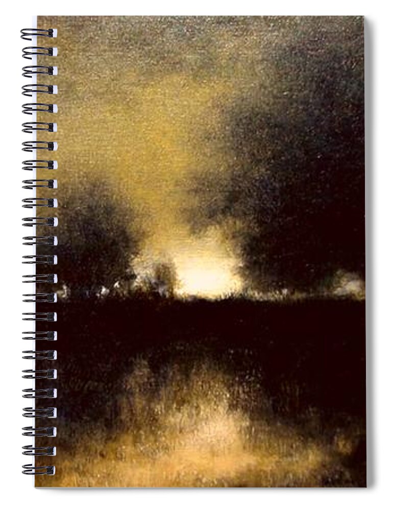 Painting Spiral Notebook featuring the painting Celestial Place #6 by Jim Gola