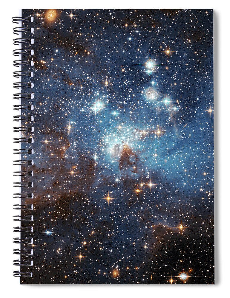 Nasa Spiral Notebook featuring the photograph Celestial Season's Greetings from Hubble by Eric Glaser