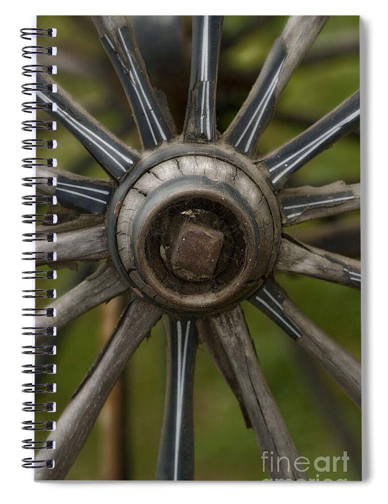 Wagon Wheel Spiral Notebook featuring the photograph Center of the West by Amanda Smith