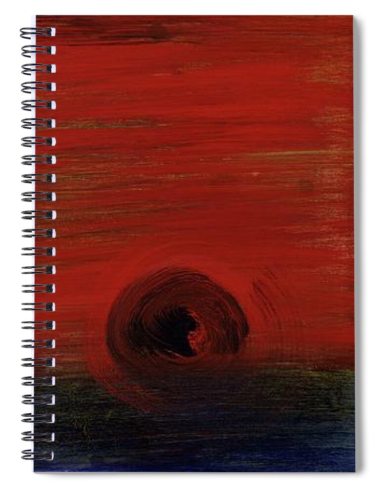 Abstract Spiral Notebook featuring the painting Centered in Love by Angela Bushman