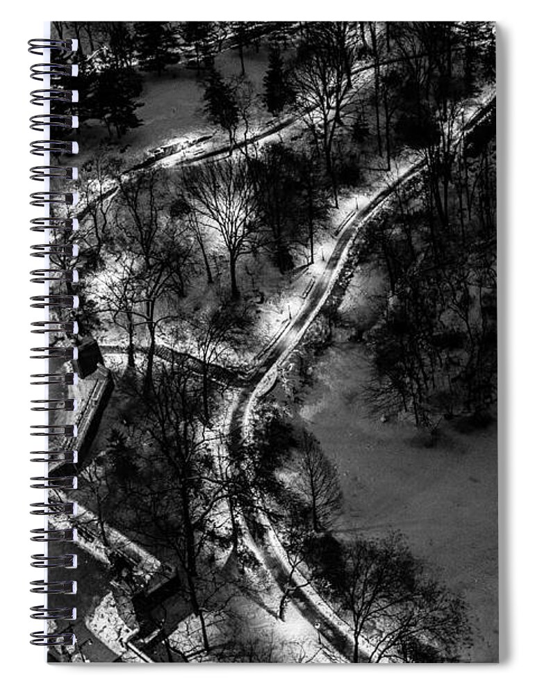 Central Park Spiral Notebook featuring the photograph Central Park Trails by M G Whittingham