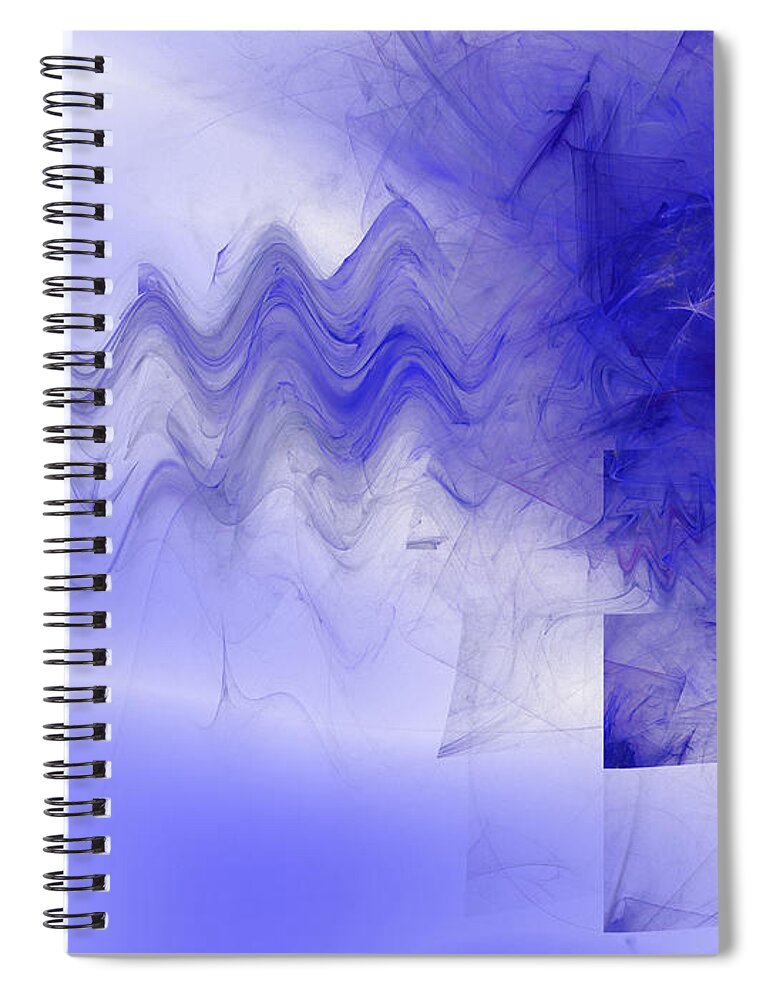 Art Spiral Notebook featuring the digital art Cerulian Outlands by Jeff Iverson