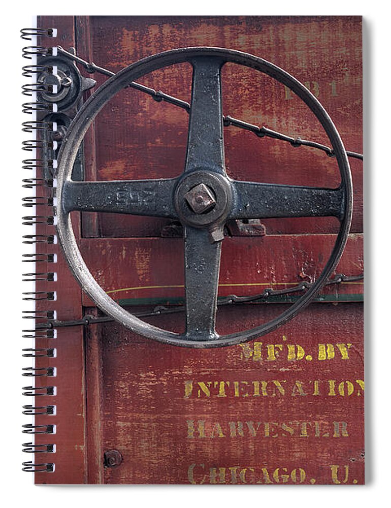 Chain Spiral Notebook featuring the photograph Chain And Gears by Mike Eingle