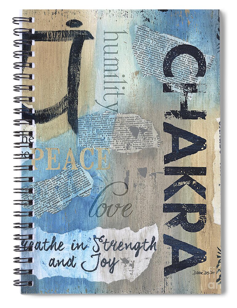 Chakra Spiral Notebook featuring the painting Chakra by Debbie DeWitt