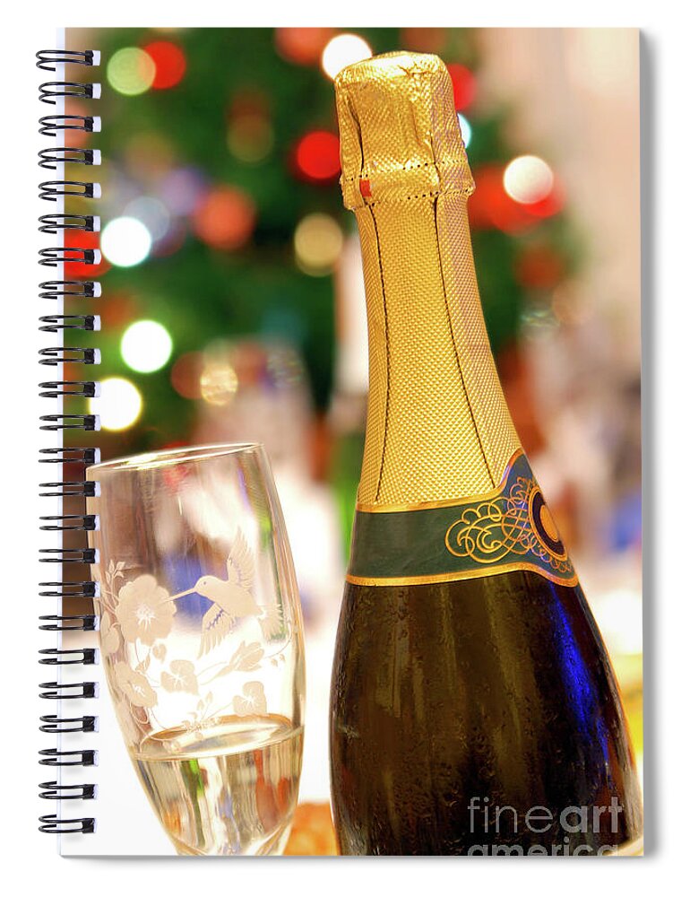 Alcohol Spiral Notebook featuring the photograph Champagne by Carlos Caetano