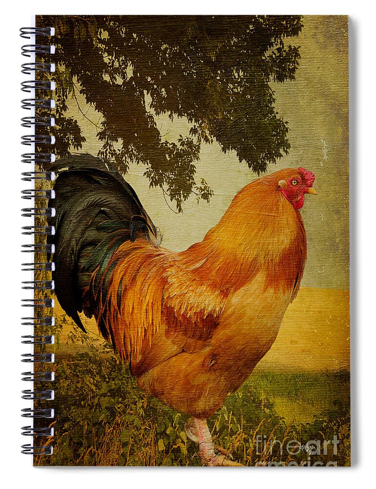 Chanticleer Spiral Notebook featuring the photograph Chanticleer by Lois Bryan