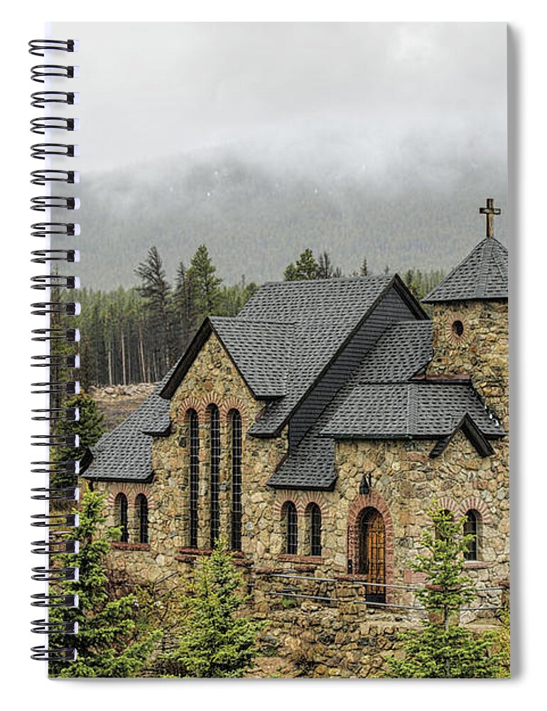 Chapel On The Rock Spiral Notebook featuring the photograph Chapel On The Rock by Lorraine Baum