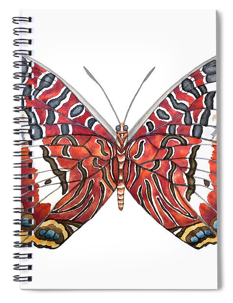 Butterfly Spiral Notebook featuring the painting Charaxes Butterfly by Lucy Arnold