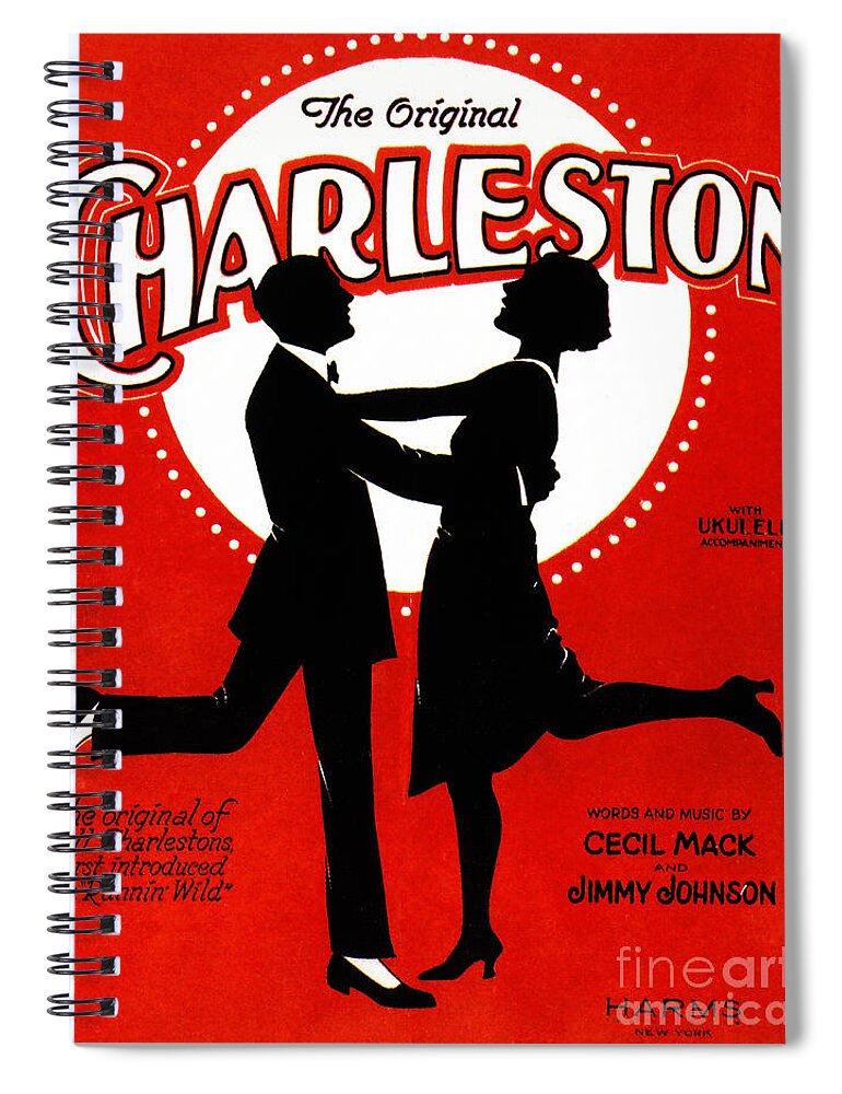 1923 Spiral Notebook featuring the drawing Charleston Songsheet Cover by Granger