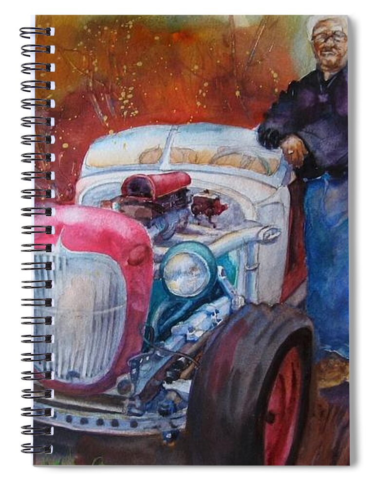 Kissinger Spiral Notebook featuring the painting Charlie and Bella's Ride by Jackson Ordean