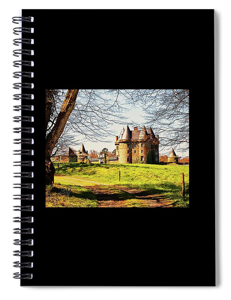 French Architecture Spiral Notebook featuring the photograph Chateau de Landale by Elf EVANS