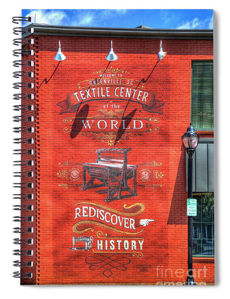 Reid Callaway Reedy River Falls Park Spiral Notebook featuring the photograph Greenville South Carolina Building Art by Reid Callaway