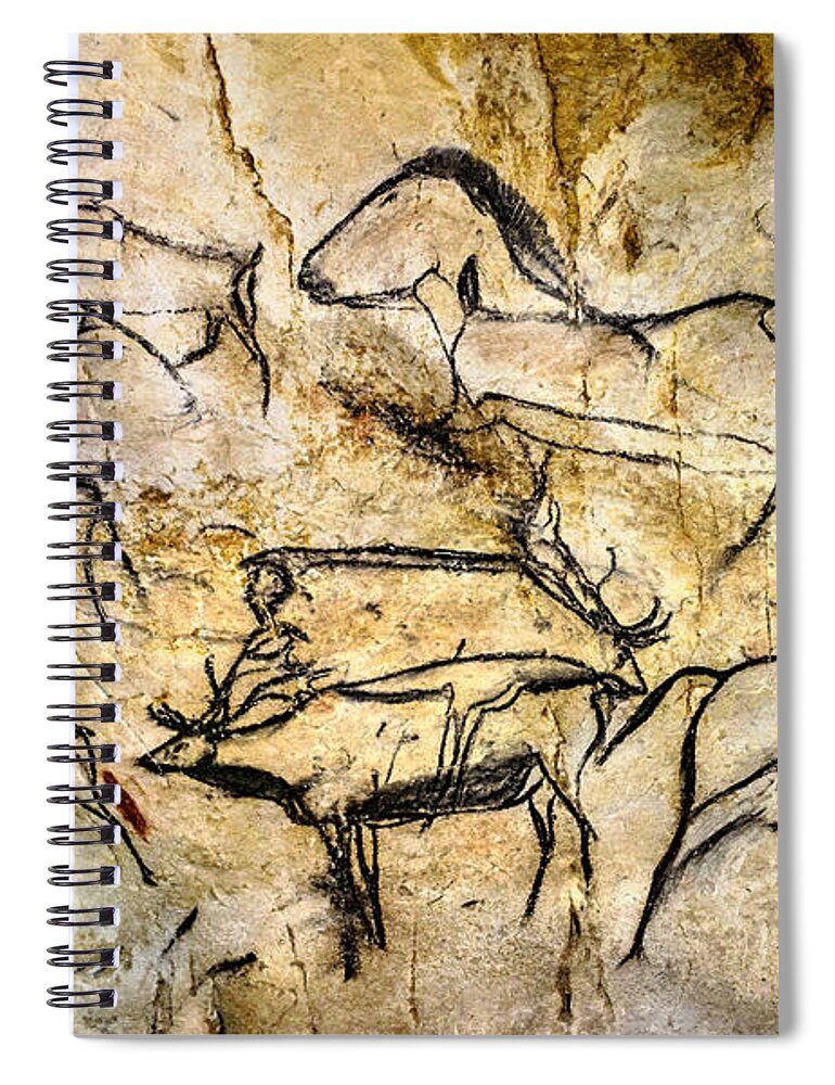 Chauvet Deer Spiral Notebook featuring the digital art Chauvet Deer by Weston Westmoreland