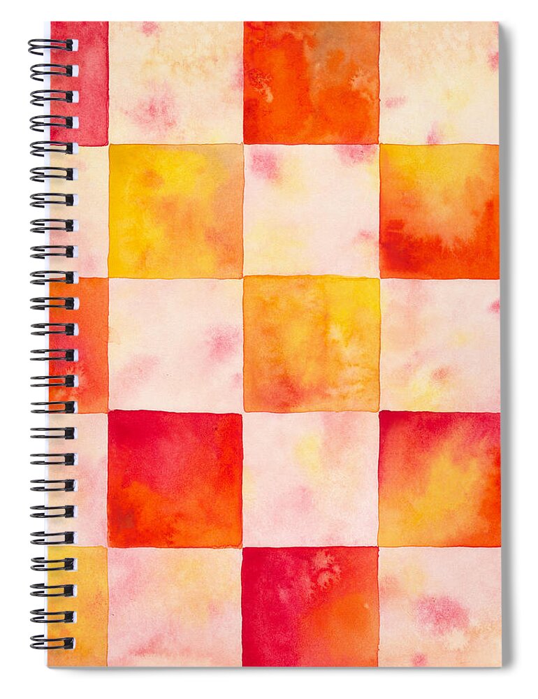 Artoffoxvox Spiral Notebook featuring the painting Checkerboard Watercolor by Kristen Fox