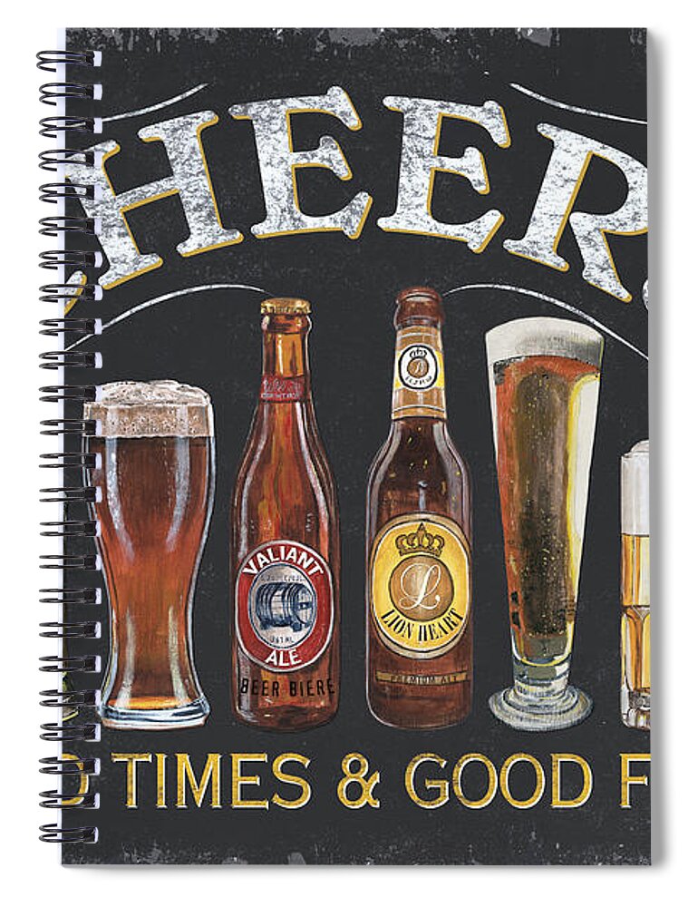 Cheers Spiral Notebook featuring the painting Cheers by Debbie DeWitt