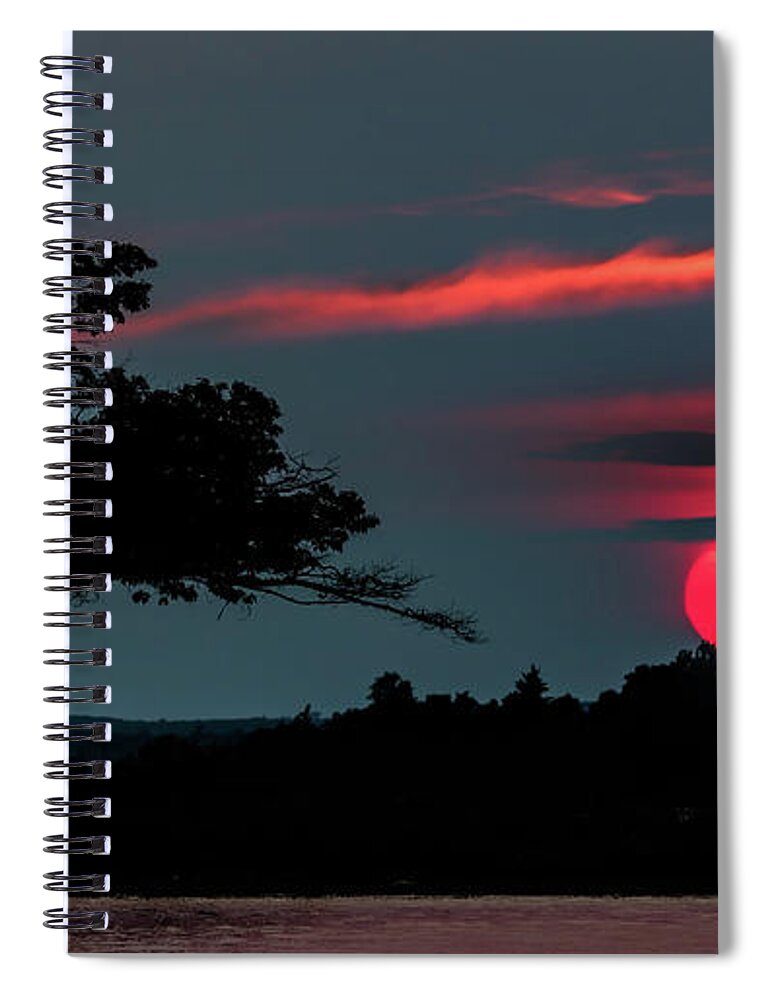 Higgins Lake Spiral Notebook featuring the photograph Cherry Red by Joe Holley