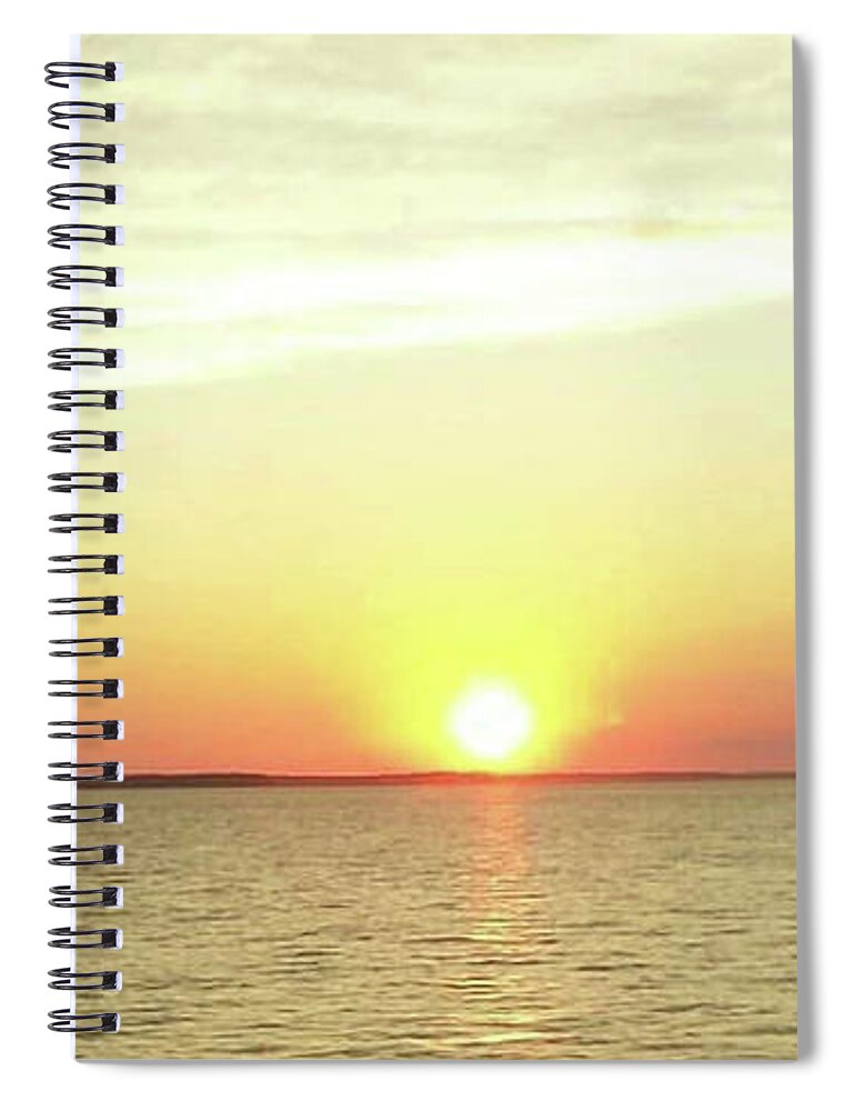 Sunset Spiral Notebook featuring the photograph Chesapeake Bay Sunset by Curtis Sikes