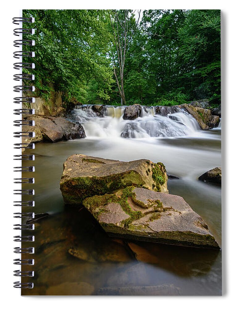 Chestnut Spiral Notebook featuring the photograph Chestnut Creek Falls by Michael Scott