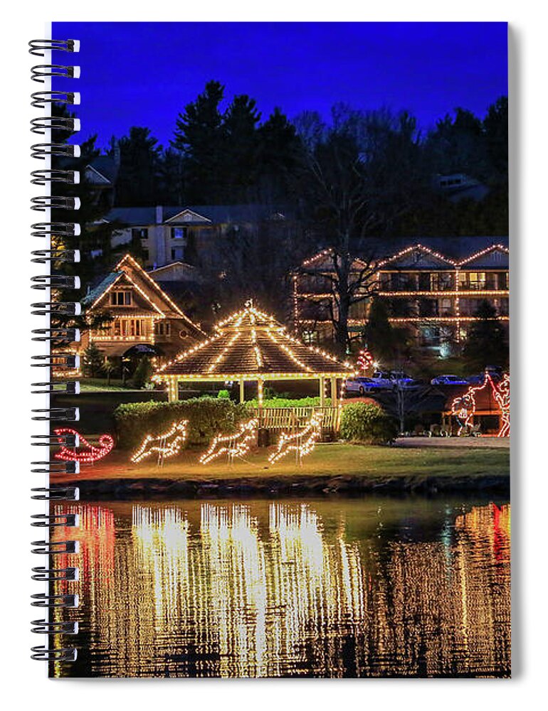 Chetola Spiral Notebook featuring the photograph Chetola Lights by Dale R Carlson