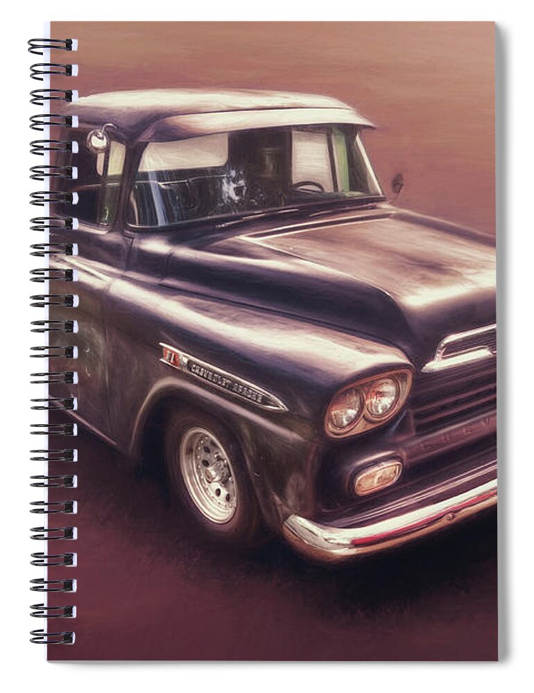 Classic Car Spiral Notebook featuring the photograph Chevrolet Apache Pickup by Scott Norris