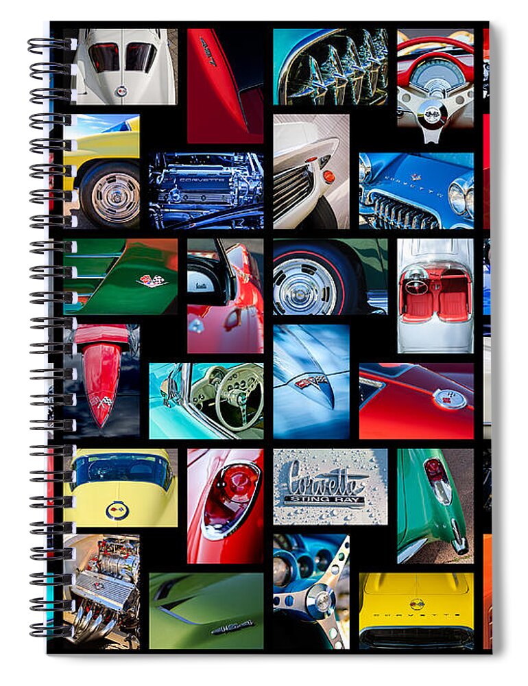 Chevrolet Corvette Art Spiral Notebook featuring the photograph Chevrolet Corvette Art -01 by Jill Reger
