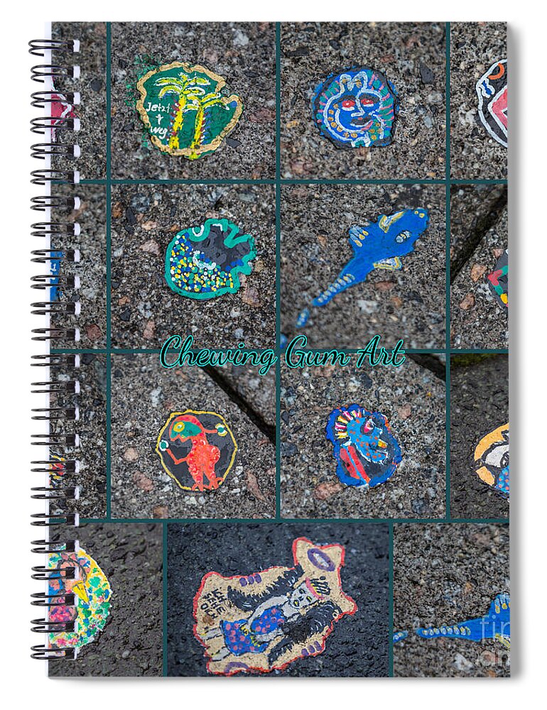 Chewing Gum Art Spiral Notebook featuring the photograph Chewing Gum Art by Eva Lechner