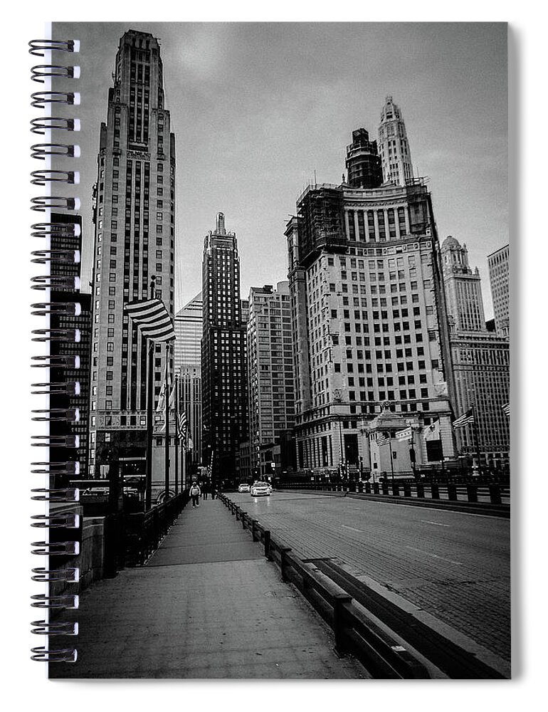 Chicago Spiral Notebook featuring the photograph Chi Strolling by D Justin Johns