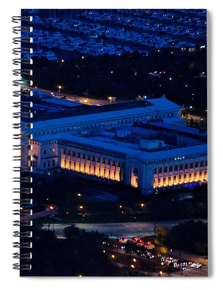 Architecture Spiral Notebook featuring the photograph Chicago Field Museum by Richard Zentner
