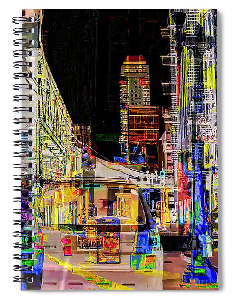 City Traffic Spiral Notebook featuring the digital art Chicago Loop by Judith Barath