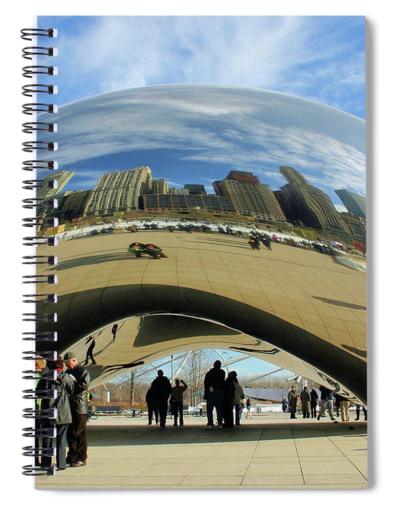 Chicago Spiral Notebook featuring the photograph Chicago Reflected by Kristin Elmquist