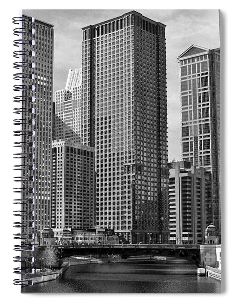 Chicago Spiral Notebook featuring the photograph Chicago River by Jackson Pearson