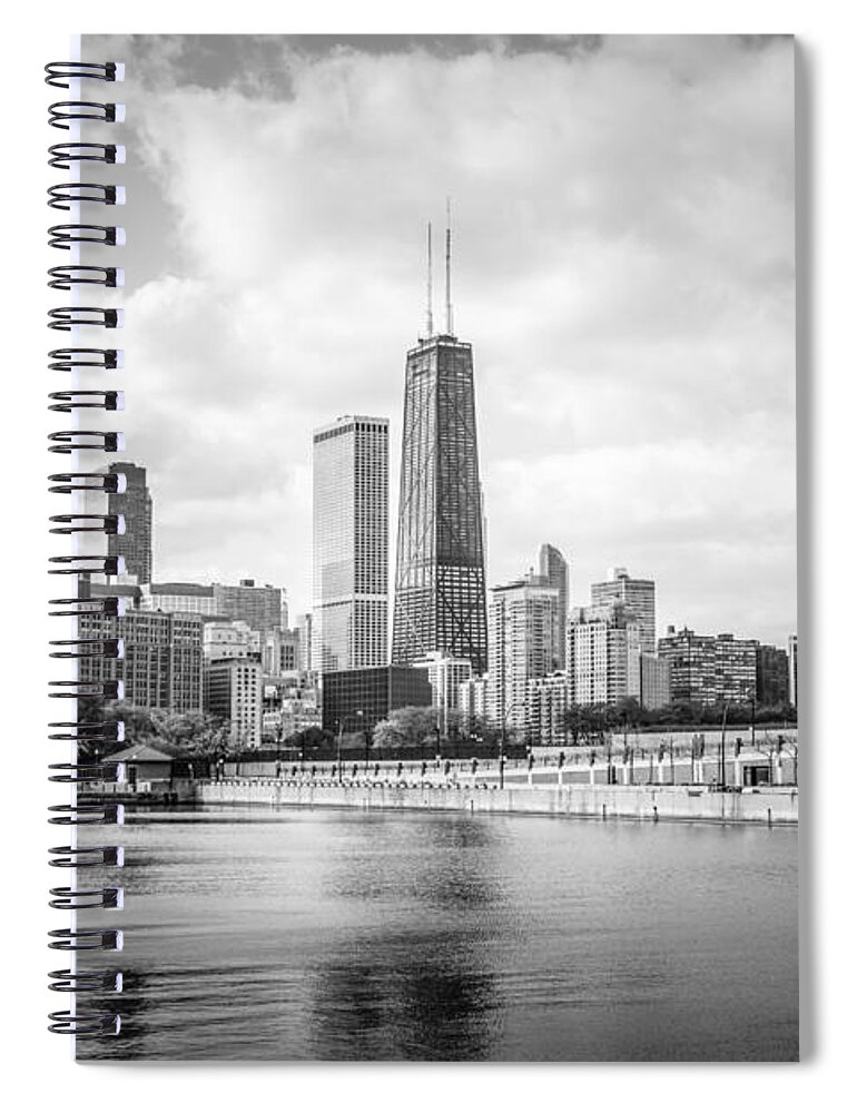 America Spiral Notebook featuring the photograph Chicago Skyline with John Hancock Building by Paul Velgos