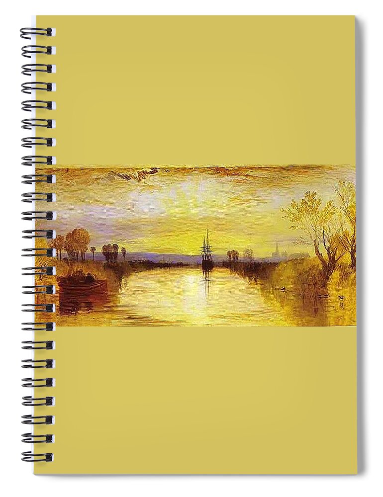 Turner Spiral Notebook featuring the painting Chichester Canal by Pam Neilands