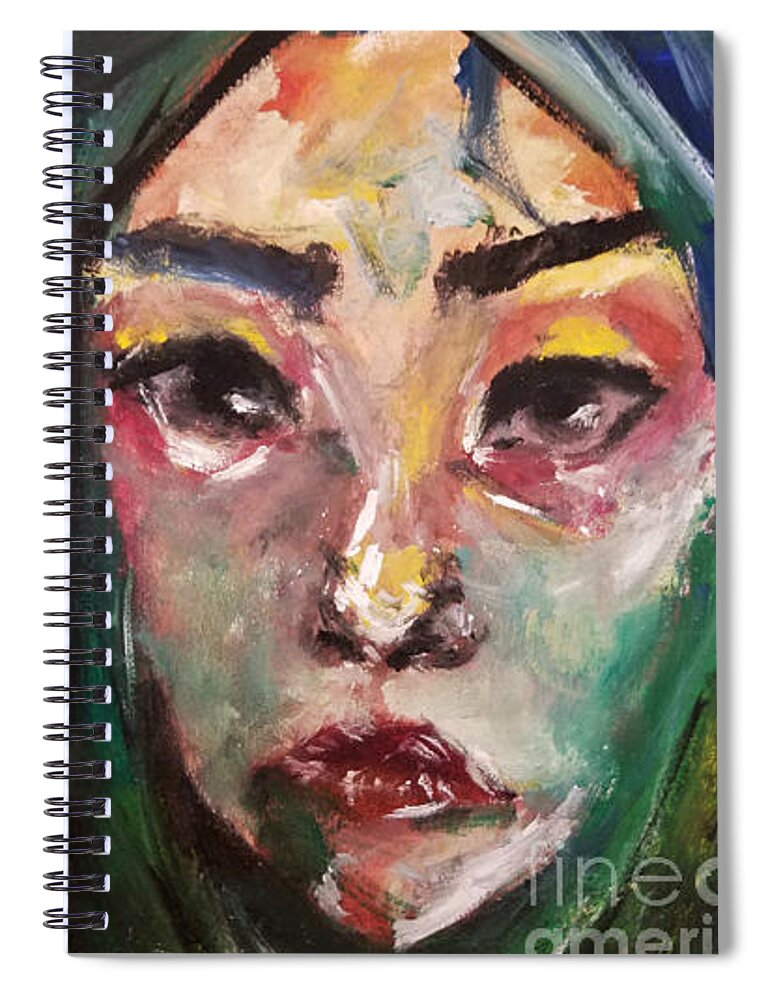 Child Spiral Notebook featuring the painting Child by Esmeralda Acupan