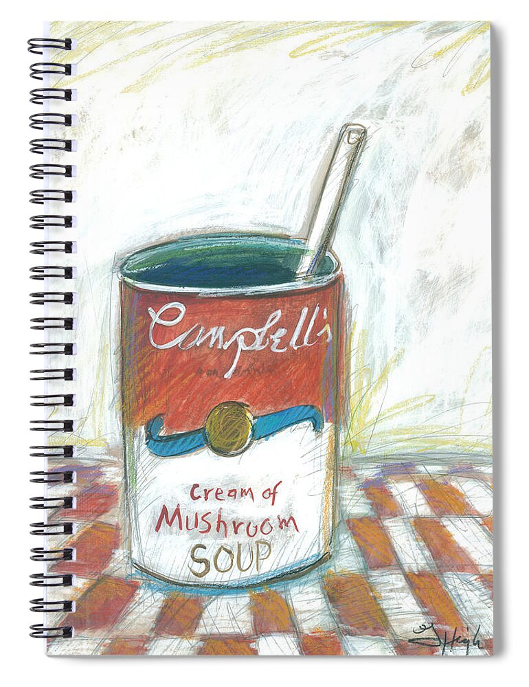 Campbell's Soup Spiral Notebook featuring the painting Childhood Favorite by Gerry High