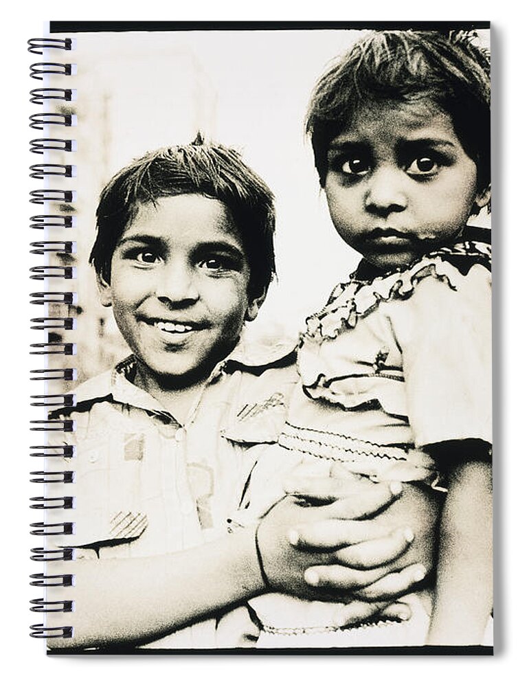 Hope Spiral Notebook featuring the photograph Of Hope and Fear, Children in Mexico by Wernher Krutein