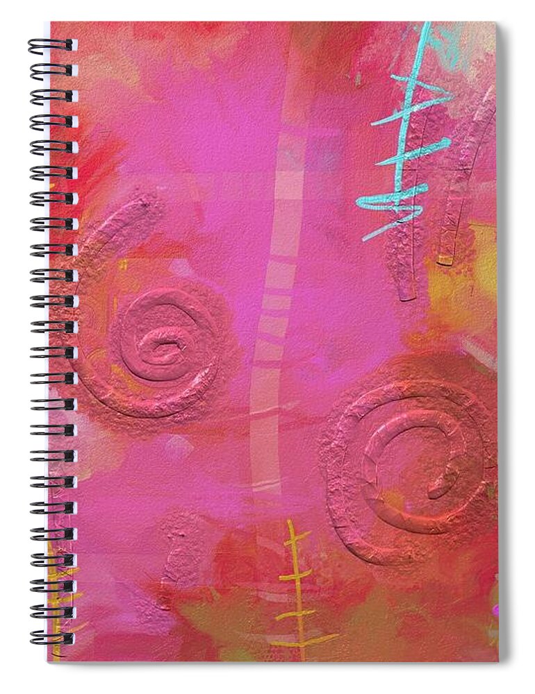 Abstract Spiral Notebook featuring the digital art Chilling by Chani Demuijlder