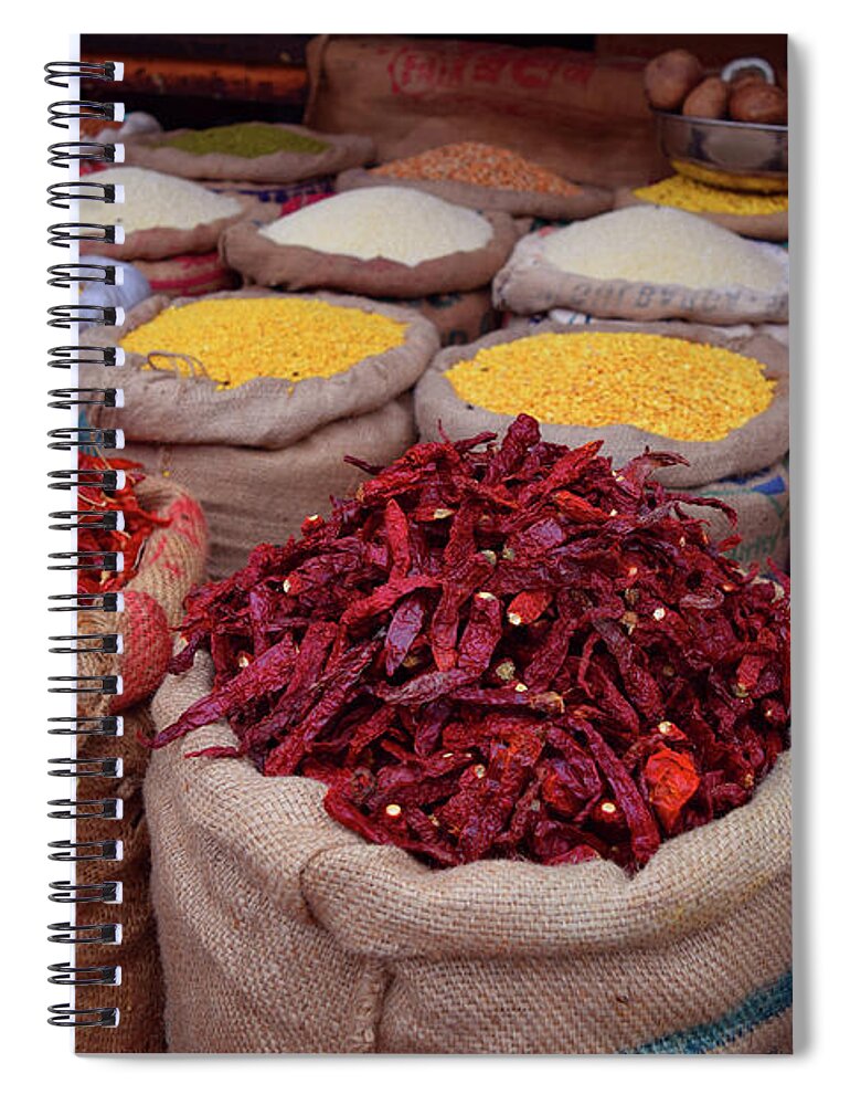 Chilli Peppers Spiral Notebook featuring the photograph Chilliy peppers by Mini Arora