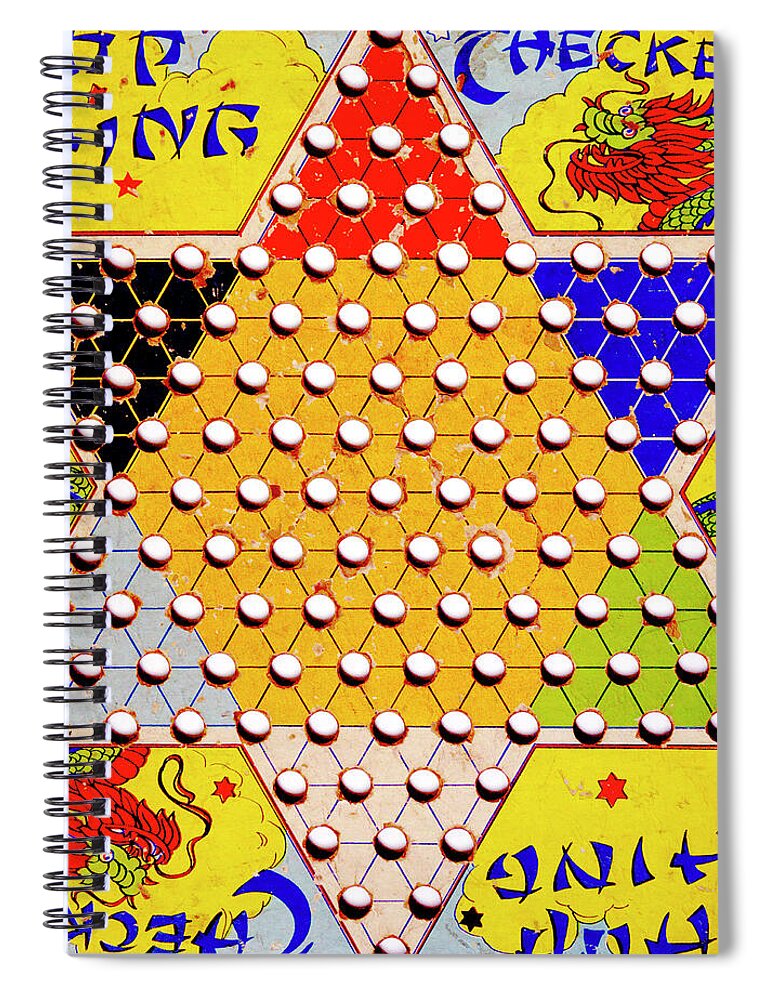 Checkers Spiral Notebook featuring the photograph Chinese Checkers by Paul W Faust - Impressions of Light