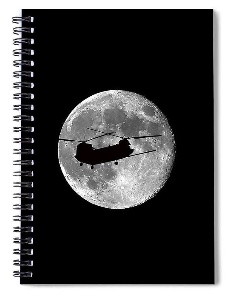 Chinook Spiral Notebook featuring the photograph Chinook Moon .png by Al Powell Photography USA