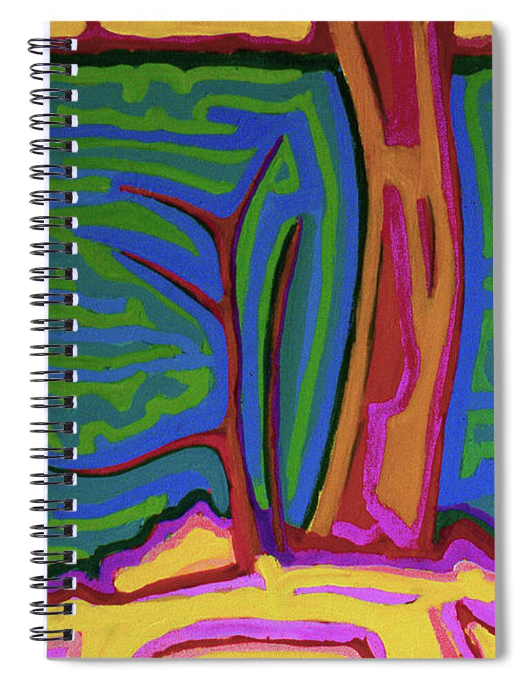 The Vibrant Waters Of The Chippewa Spiral Notebook featuring the painting Chippewa Waters by Rod Whyte