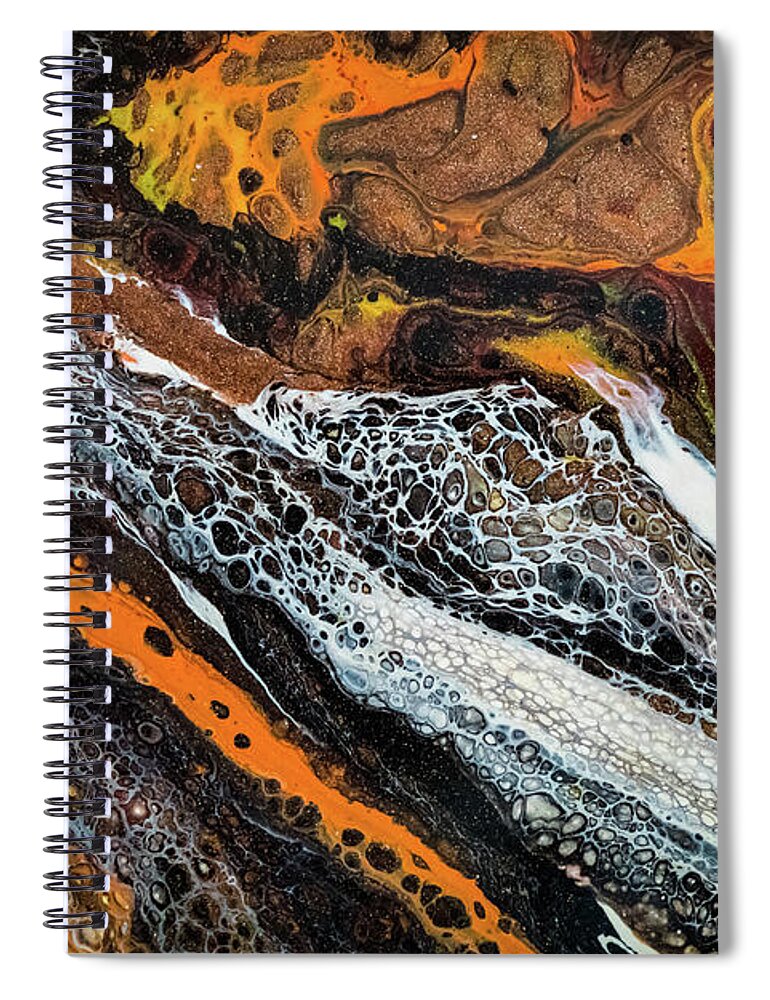 Contemporary Spiral Notebook featuring the painting Chobezzo Abstract series 1 by Lilia S