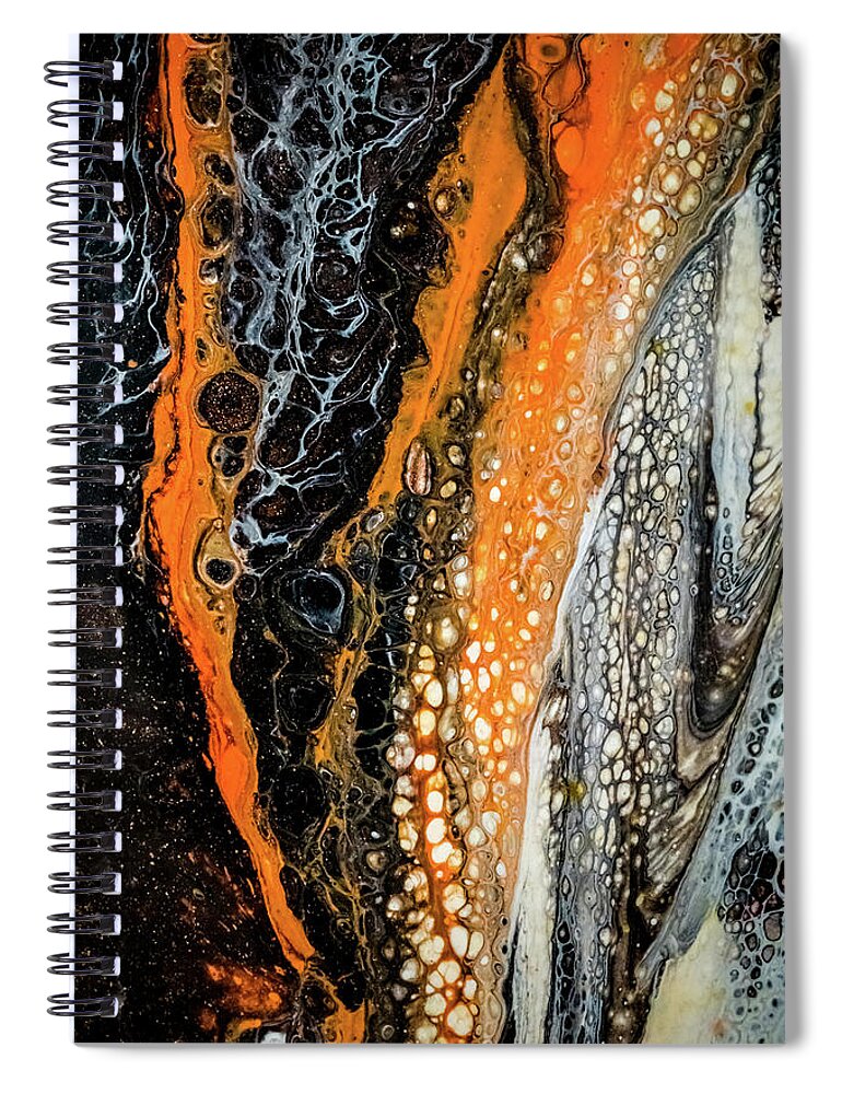 Contemporary Spiral Notebook featuring the painting Chobezzo Abstract series 2 by Lilia S