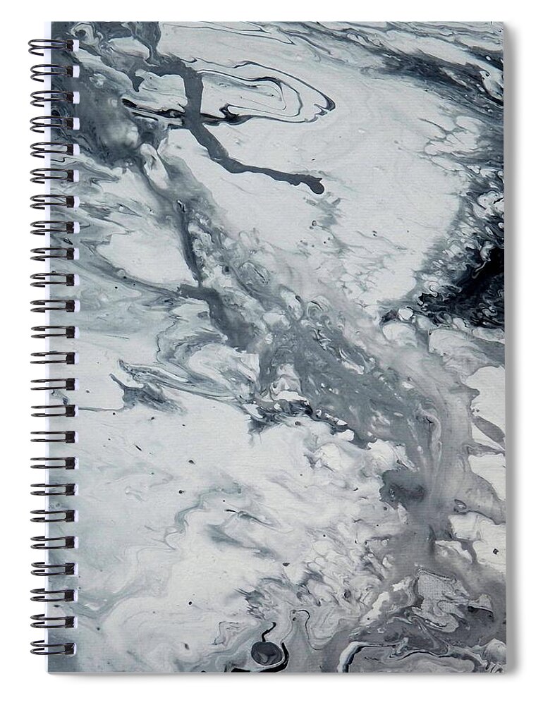Abstract Spiral Notebook featuring the painting Chormatica by Corinne Elizabeth Cowherd
