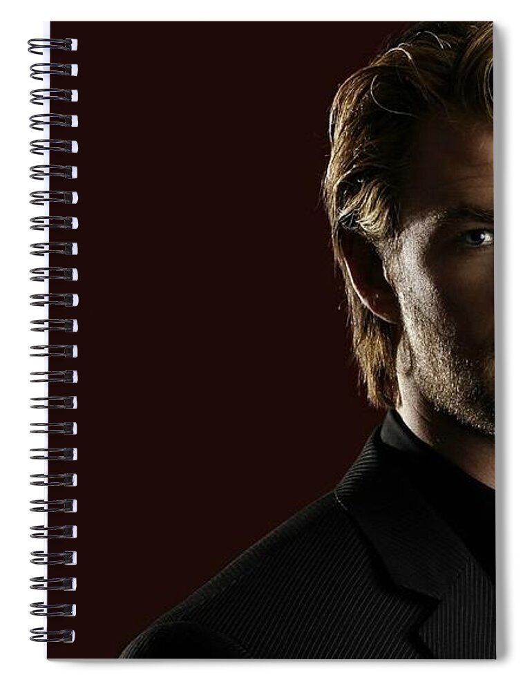 Chris Hemsworth Spiral Notebook featuring the photograph Chris Hemsworth by Jackie Russo