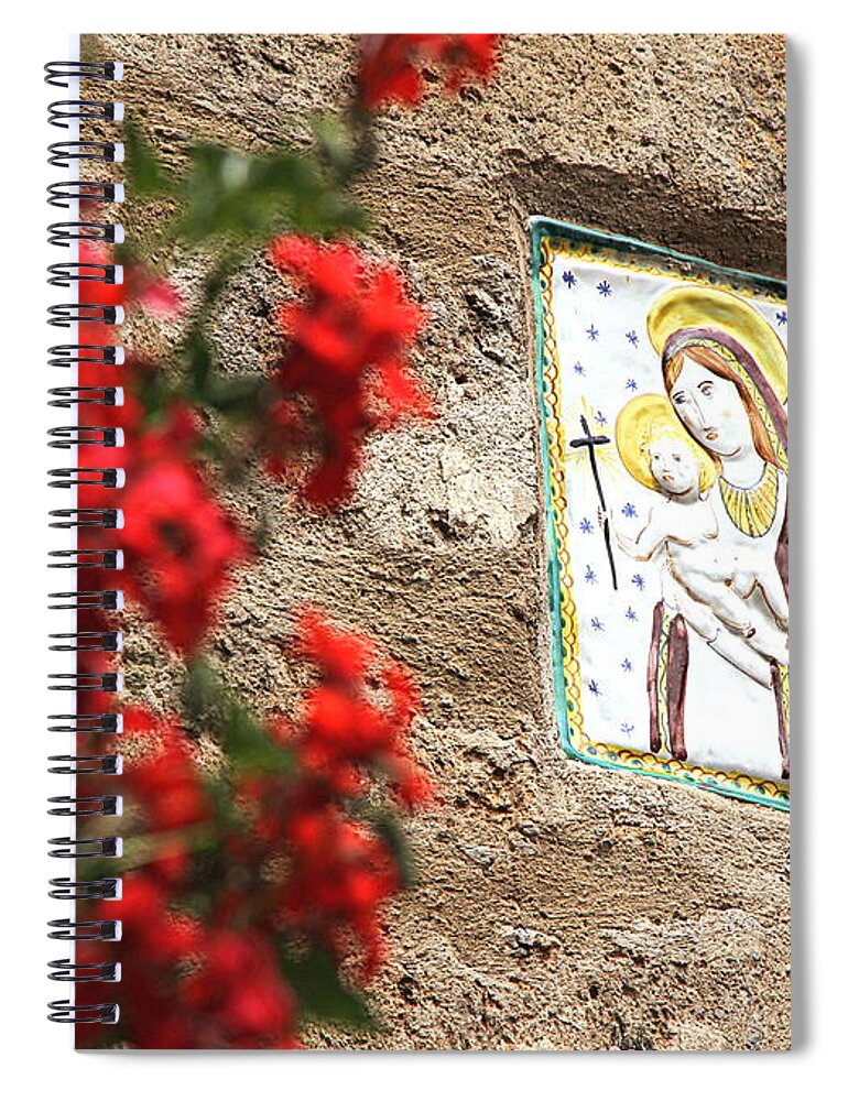 Christian Spiral Notebook featuring the photograph Christian Plaque by Valentino Visentini