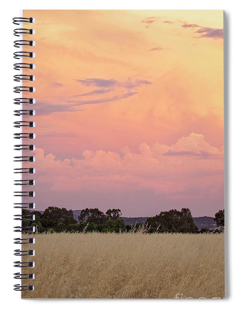 Sunset Spiral Notebook featuring the photograph Christmas Eve in Australia by Linda Lees