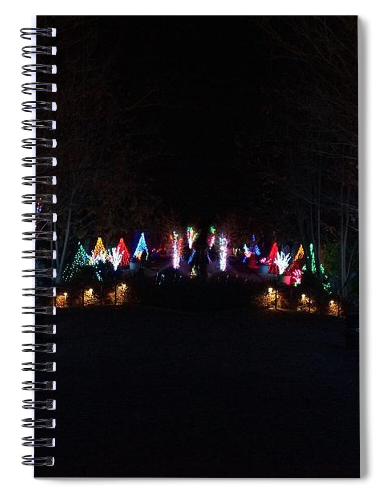  Spiral Notebook featuring the photograph Christmas Garden 6 by Rodney Lee Williams